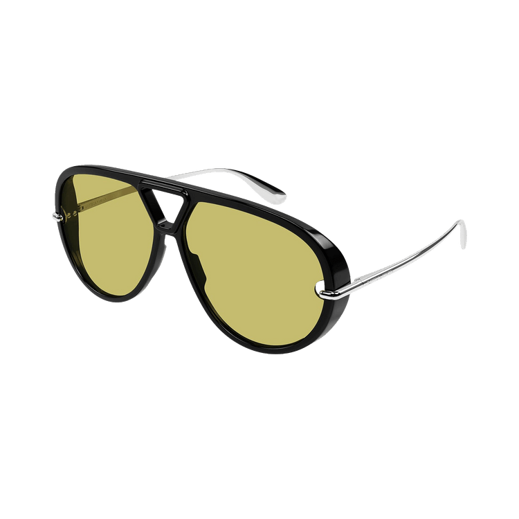 Bottega Veneta Classic Aviator Sunglasses 'Black/Yellow'