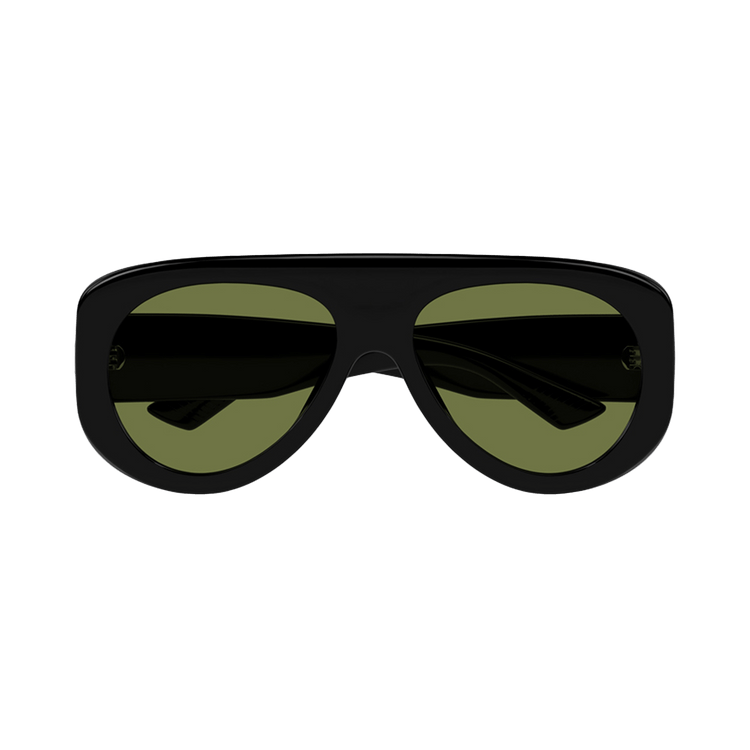 Bottega Veneta Oversize Aviator Sunglasses 'Shiny Black'