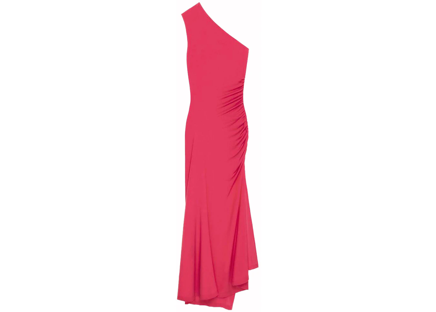 Givenchy Asymmetric Draped Crepe Jersey Dress Raspberry