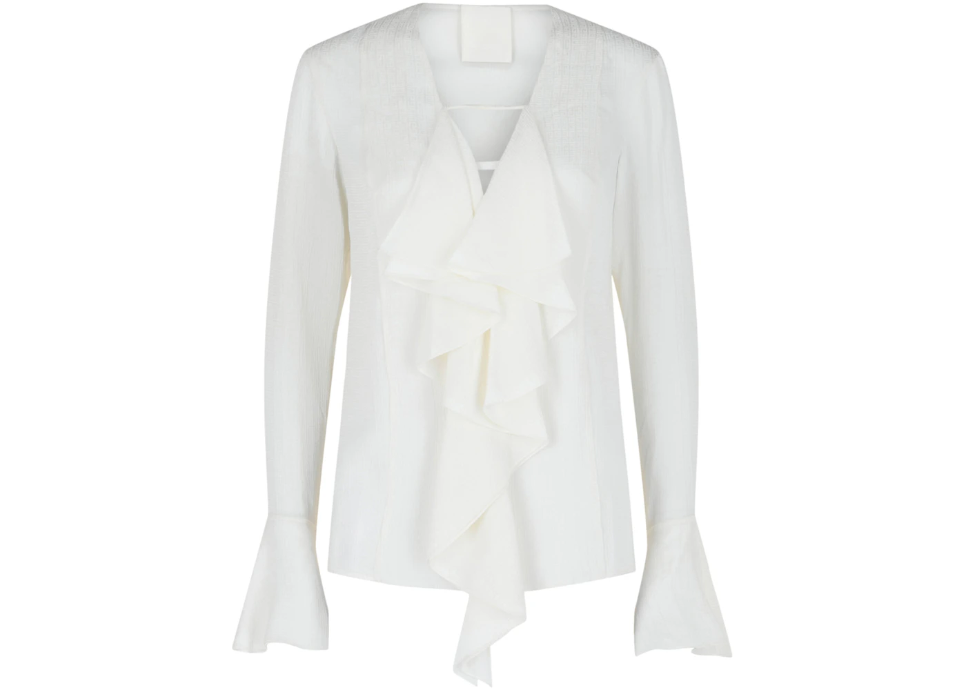 Givenchy 4G Pattern Silk Blouse White