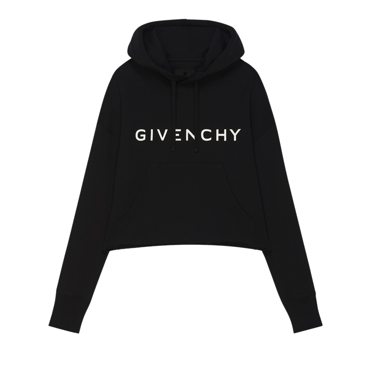 Givenchy Archetype Oversized Cropped Hoodie 'Black'
