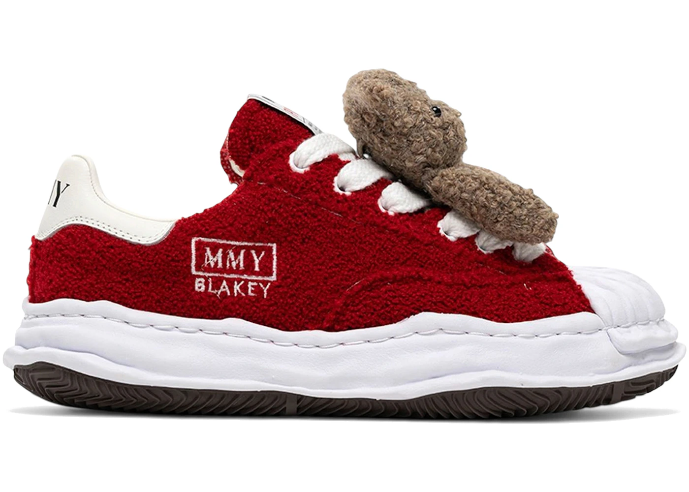 Maison Mihara Yasuhiro Blakey OG Sole Chenille Embroidey Pink House Bear Red