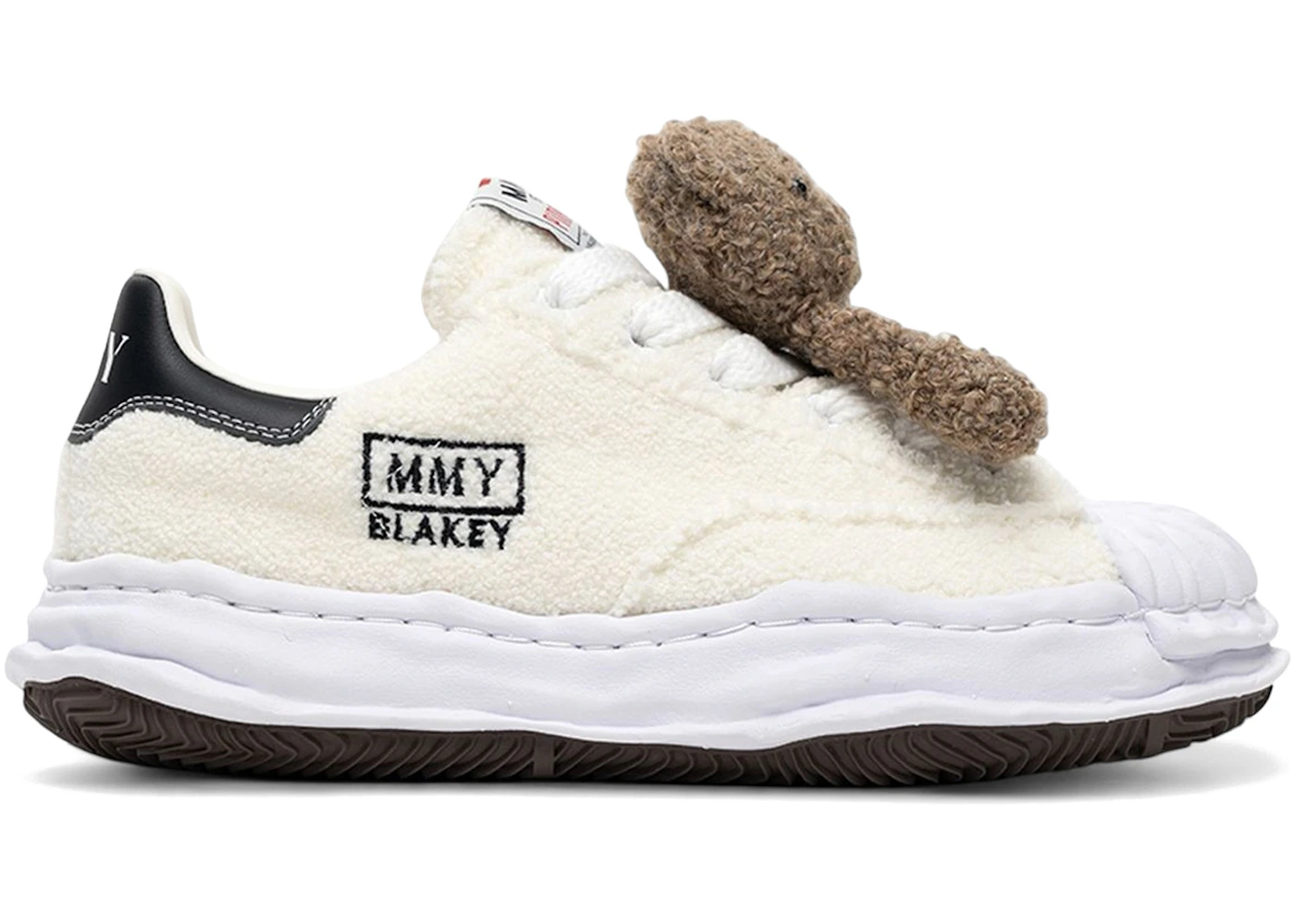 Maison Mihara Yasuhiro Blakey OG Sole Chenille Embroidey Pink House Bear White