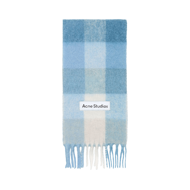Acne Studios Mohair Checked Scarf 'Light Blue/White/Powder Blue'