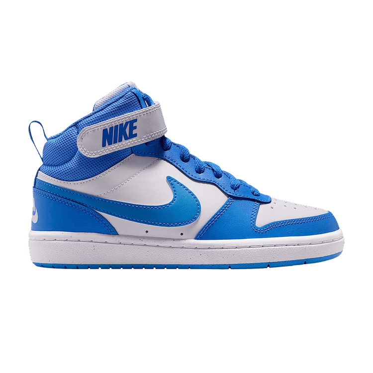 Nike Court Borough Mid 2 GS 'White Blue Crystal White Blue Crystal'