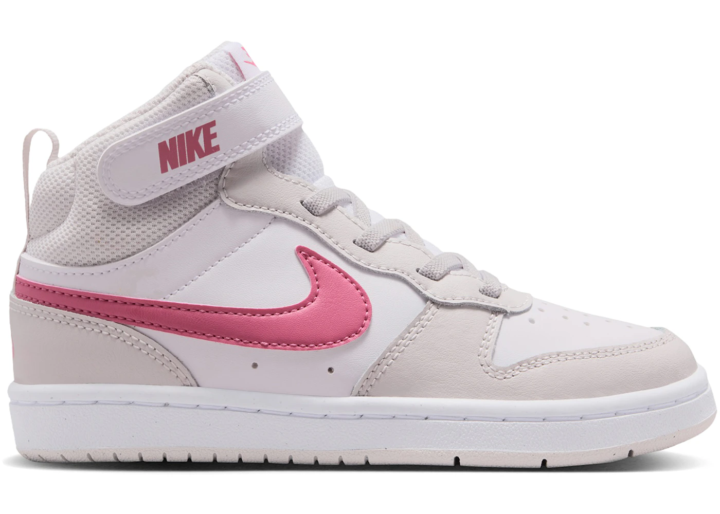 Nike Court Borough Mid 2 White Vast Grey Peony (PS)