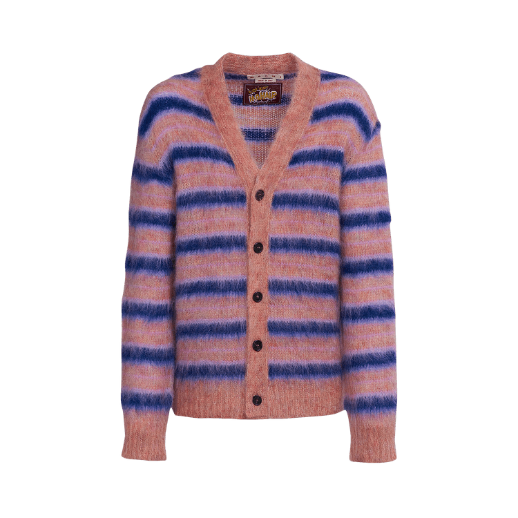 Marni Mohair Striped Cardigan 'Apricot'