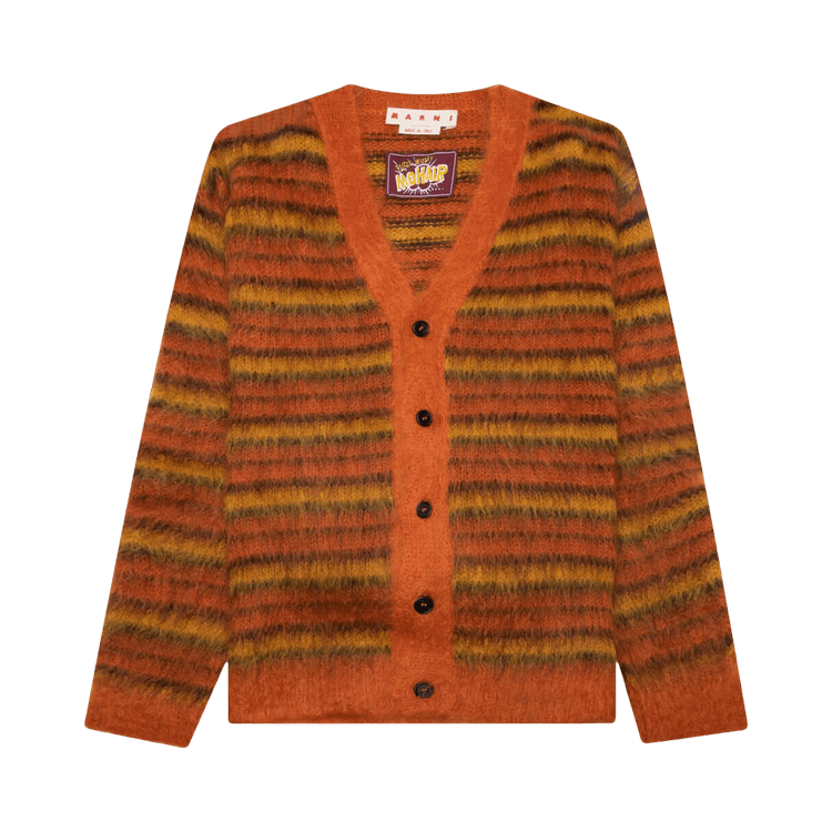 Marni V Neck Long-Sleeve Cardigan 'Orange'