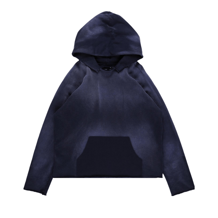 Les Tien Heavyweight Raw Raglan Hoodie 'Vintage Navy'