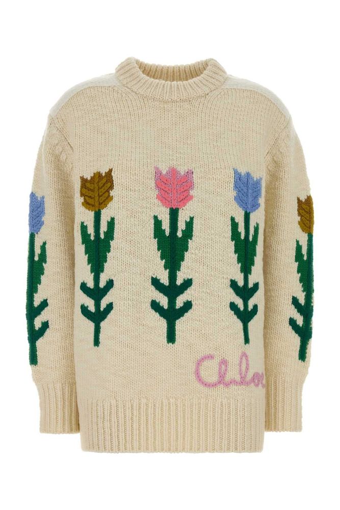 Chloé Mp 29 Floral Oversized Knitted Sweater