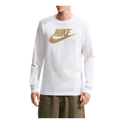 Nike Sportswear Long-Sleeve T-Shirt 'White Flat Gold'