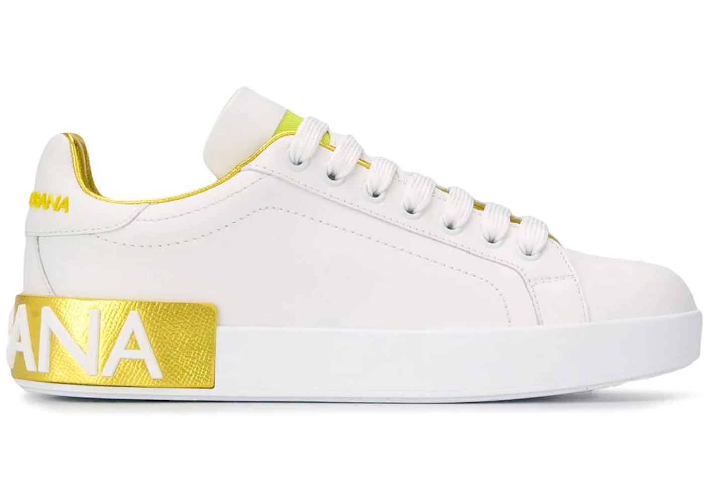 Dolce & Gabbana Portofino White Metallic Yellow (Women's)
