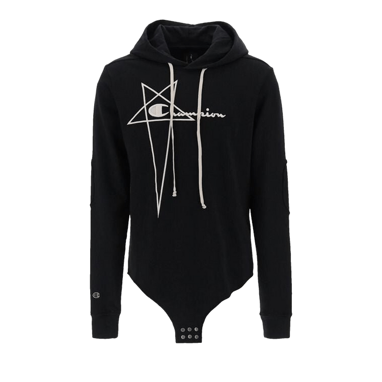 Rick Owens x Champion Knitted Hooded Bodysuit 'Black'