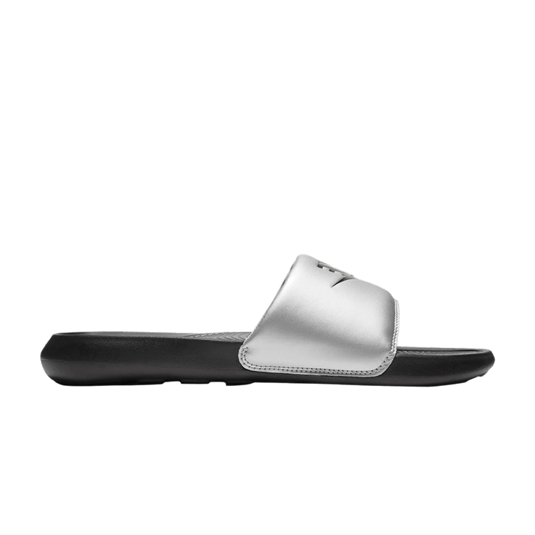Nike Wmns Victori One Slide 'Black Metallic Silver'