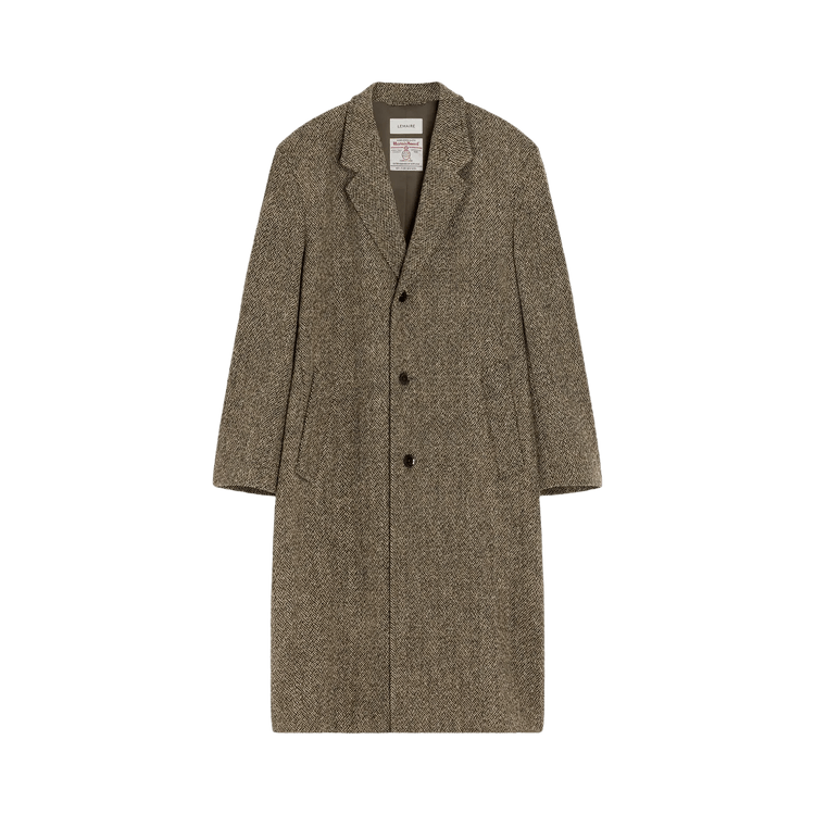 Lemaire Chesterfield Coat 'Black/Straw Melange'