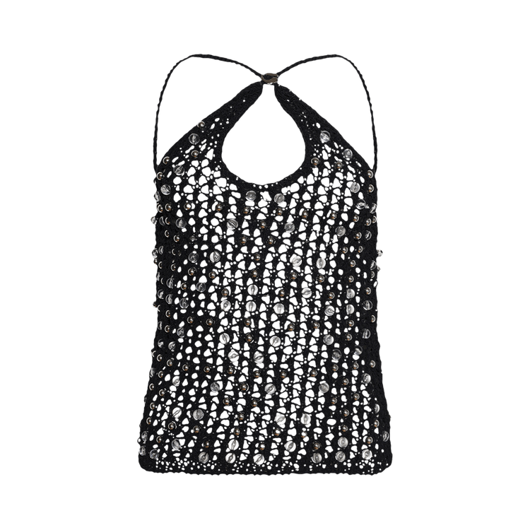 Coperni Beaded Knitted Top 'Black'