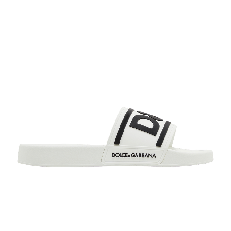 Dolce & Gabbana Slides 'DG Logo - White Black'