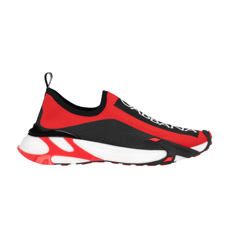 Dolce & Gabbana Stretch Mesh Fast Sneaker 'Red Black'