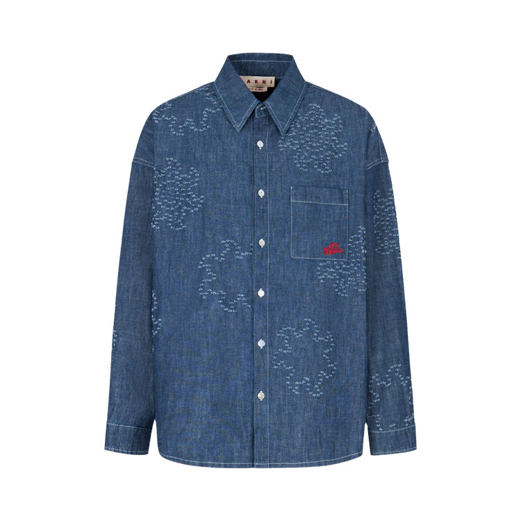 Marni Patterned Shirt 'Navy Blue'