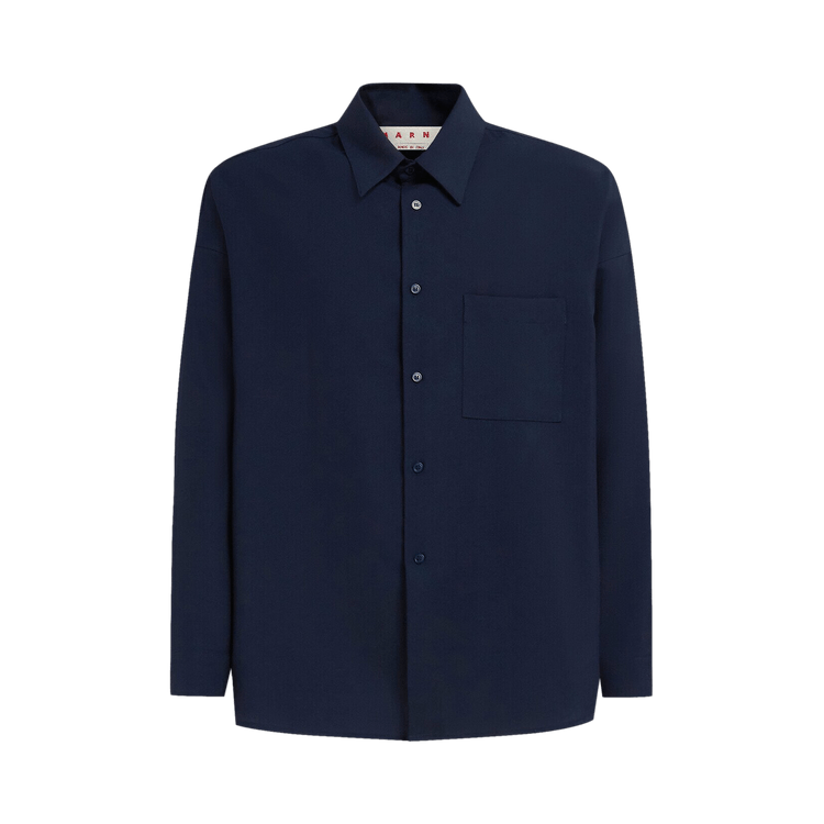 Marni Boxy Fit Tropical Shirt 'Blue/Black'
