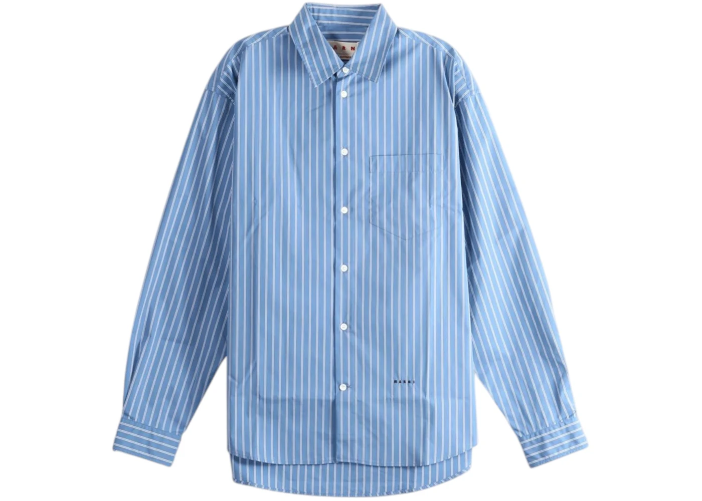 Marni Button-Down Striped Shirt Opal