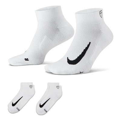 Nike Multiplier Low Golf Quarter Socks (2 Pairs) 'White'
