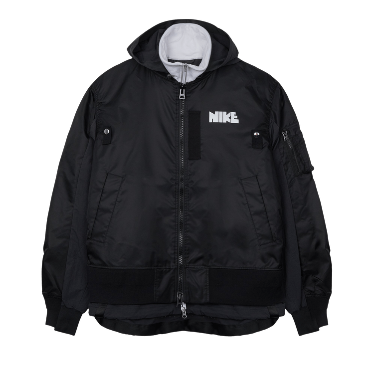 Nike x Sacai Layered Bomber Jacket 'Black'