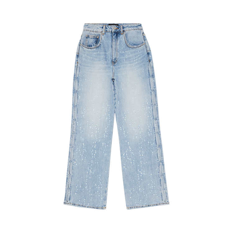 PURPLE BRAND Cut-Out Wide Leg Jeans 'Light Indigo'