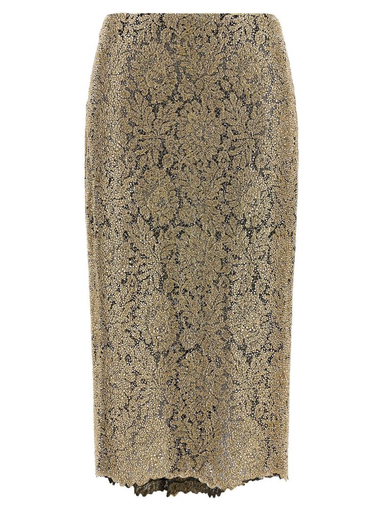 Ermanno Scervino Embroidered Tulle Pencil Skirt
