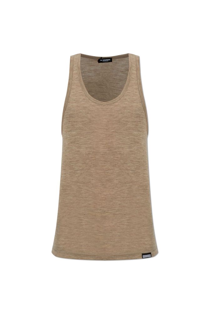 Dsquared2 Logo Patch Ribbed Tank Top