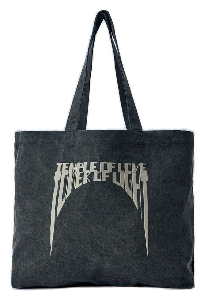 Rick Owens DRKSHDW Temple Tower Of Light Logo Printed Shopping Bag