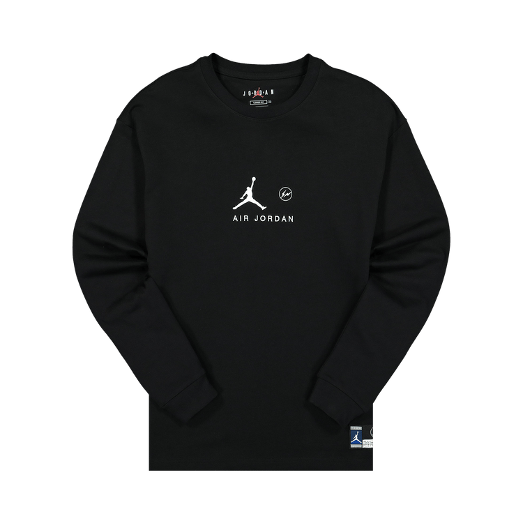 Air Jordan x Fragment Long-Sleeve T-Shirt 'Black/Reflective Silver'