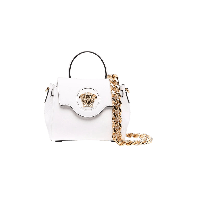 Versace La Medusa Small Handbag 'Optical White/Versace Gold'