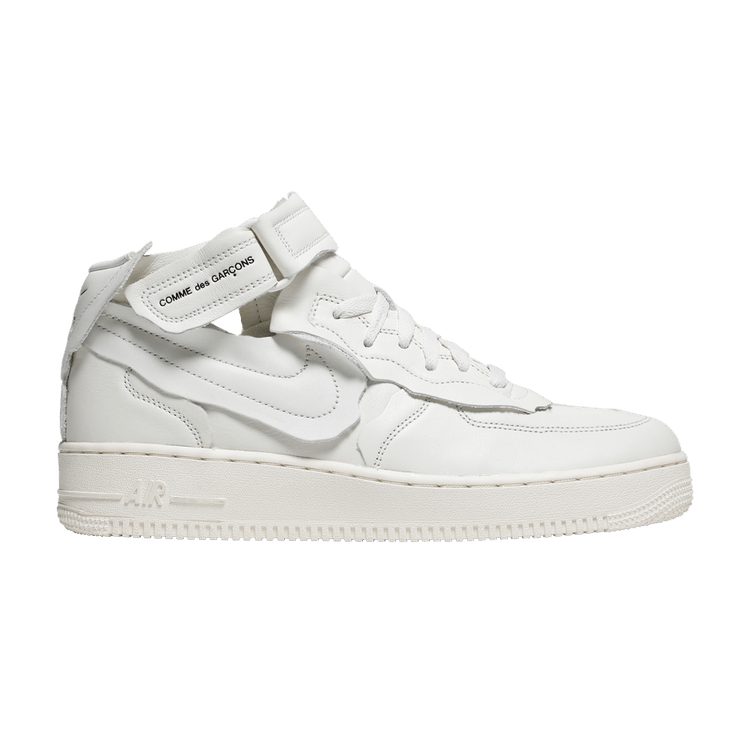 Comme des Garçons x Nike Air Force 1 Mid 'Triple White'