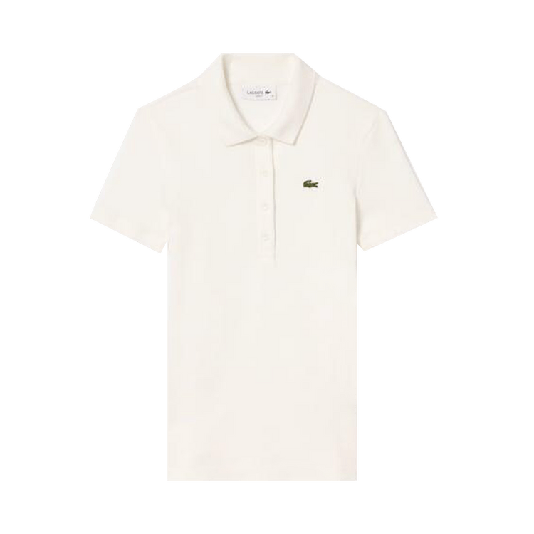 Lacoste Slim Fit Ribbed Cotton Polo Shirt 'Flour'