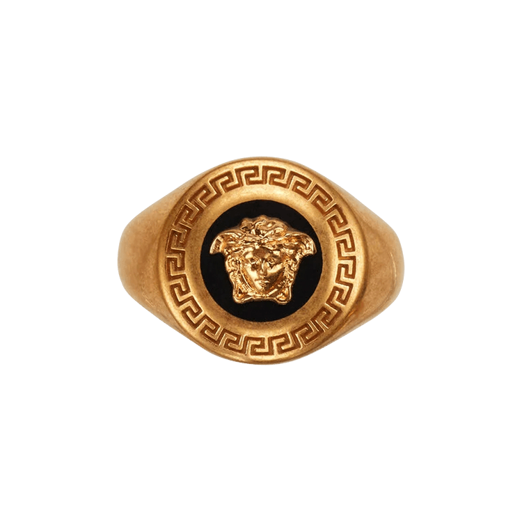 Versace Medusa Enamel Signet Ring 'Gold'