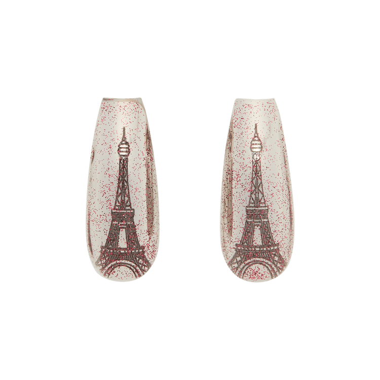 GOAT Exclusive for Manifesto D'heygere Glitter Nail Earrings + Engraved Eiffel Tower