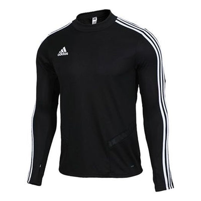 adidas neo Side Stripe Sports Round Neck Pullover Asia Edition Black