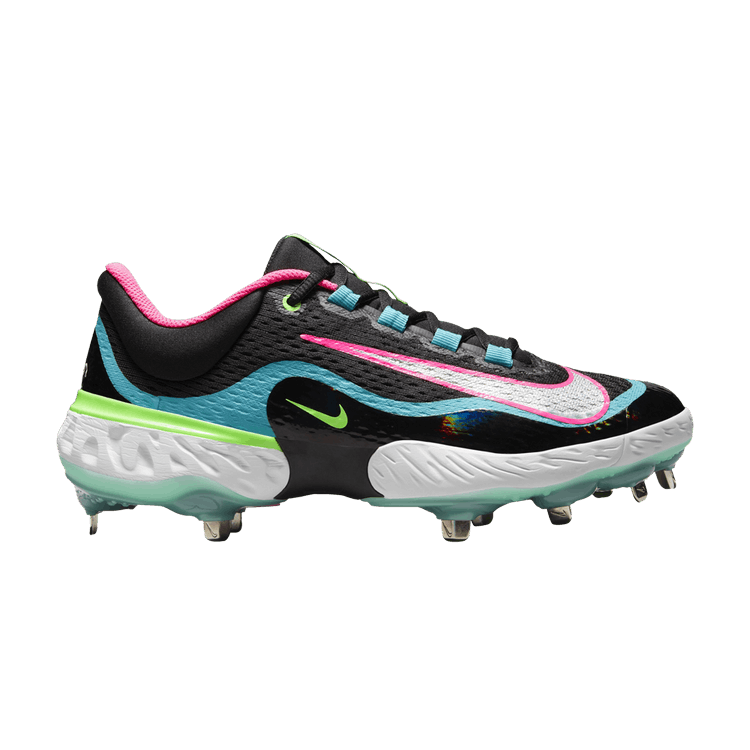 Nike Alpha Huarache Elite 4 Low 'Black Teal Pink'