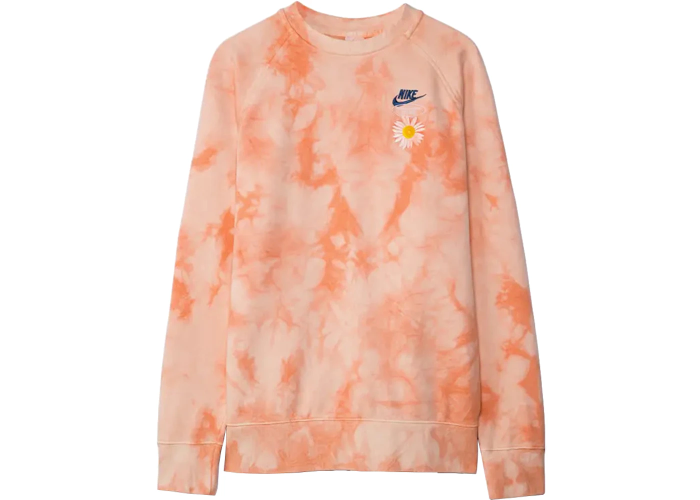 Nike Sportswear French Terry Tie-Dye Crewneck Crimson Bliss/University Blue