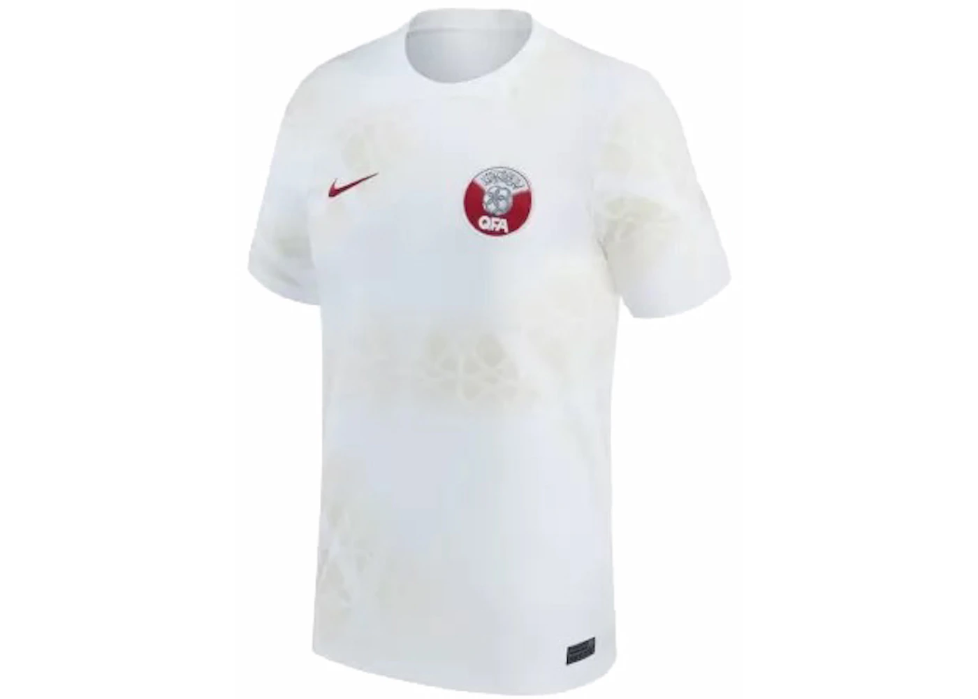 Nike Qatar 2022/23 Stadium Away Dri-FIT Soccer Jersey White/Beach/Desert Maroon