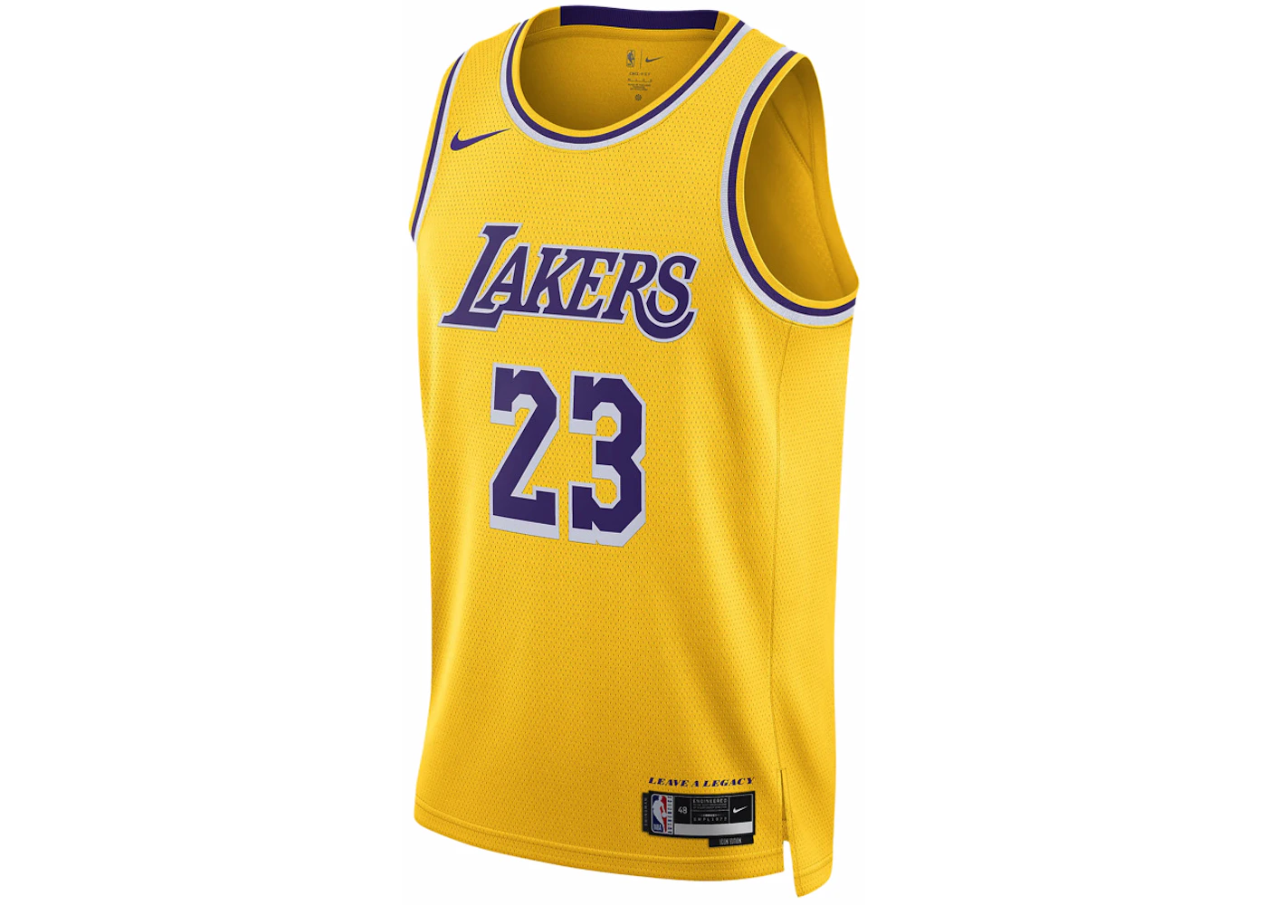 Nike NBA Los Angeles Lakers Icon Edition LeBron James 2022/23 Jersey Amarillo