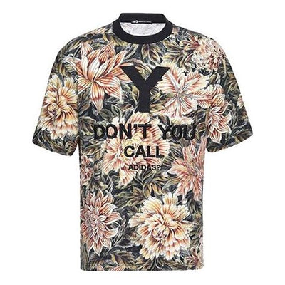Y-3 Yohji Yamamoto Unisex Flowers Short Sleeve