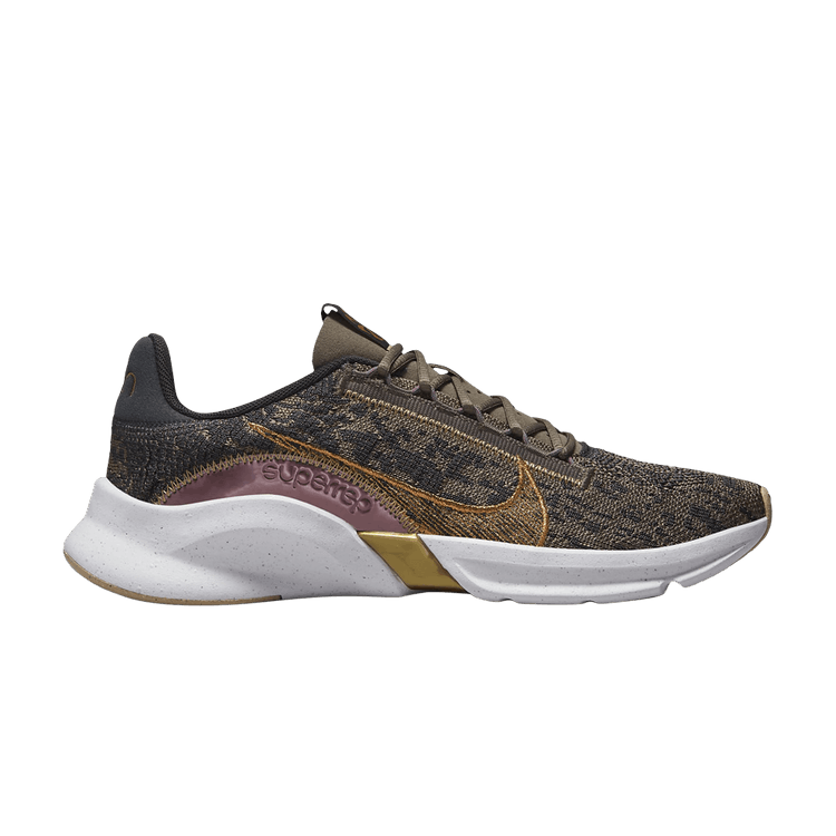 Nike Wmns SuperRep Go 3 Next Nature Flyknit Premium 'Olive Grey Metallic Copper'