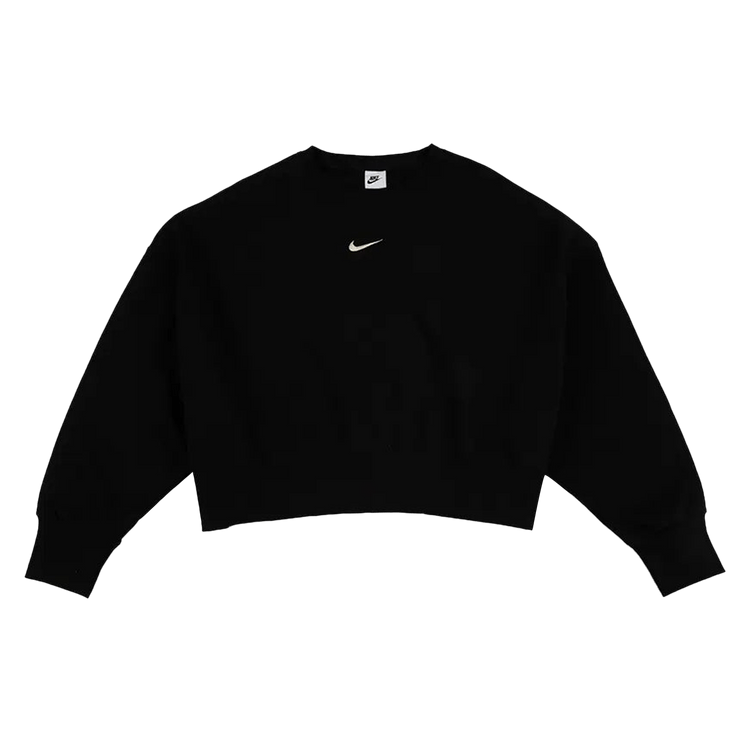 Nike NSW Phoenix Fleece Oversized Crewneck Sweatshirt 'Black/Sail'