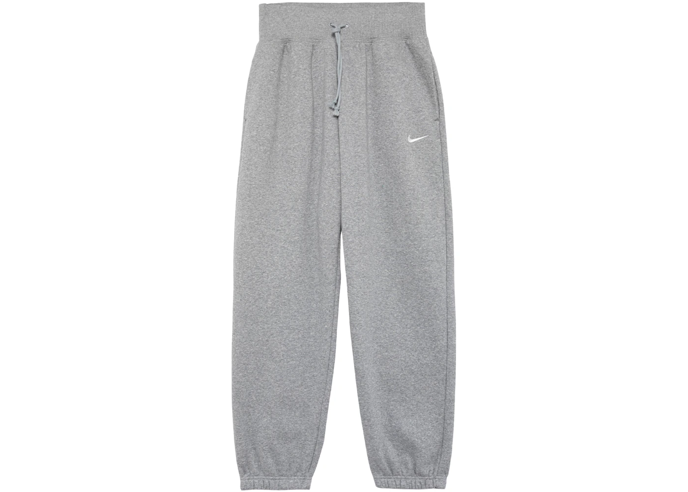 Nike Women's Phoenix Fleece High-Waisted Oversized Sweatpants Dark Grey Heather/Sail