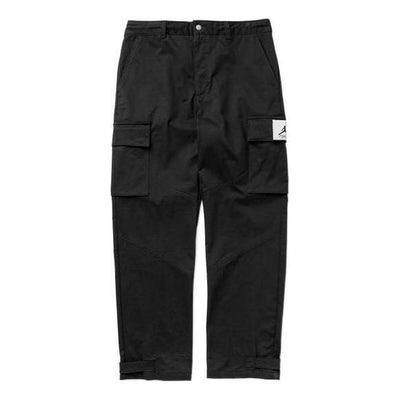 Air Jordan Solid Color Label Cargo-style Sports Pants Men's Black