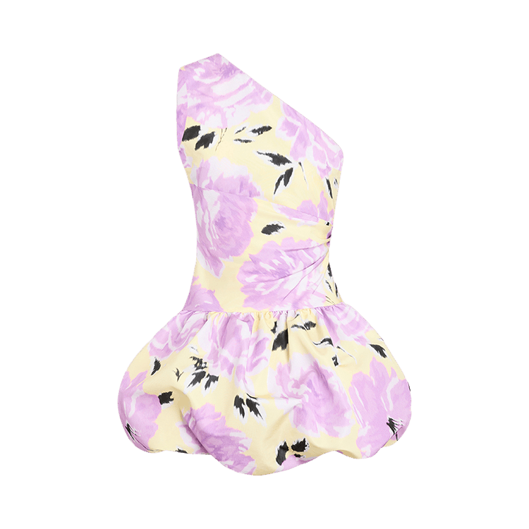 Patou One Shoulder Bloomer Mini Dress 'Peony Garden'