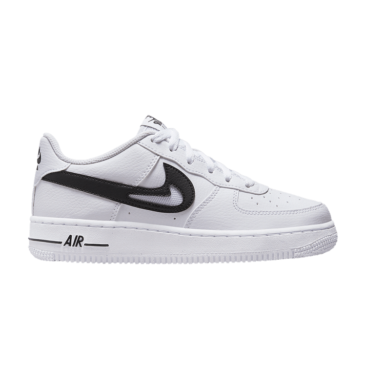 Nike Air Force 1 '07 GS 'Cut Out Swoosh - White Black'