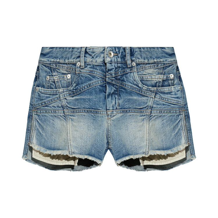 Rick Owens DRKSHDW Lana Cut Off Denim Shorts 'Washed Indigo'
